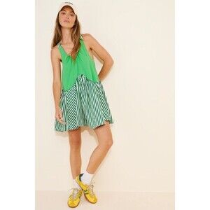 Daily Practice Spring Fling Racerback Babydoll Mini Dress Striped 1XPS 280214